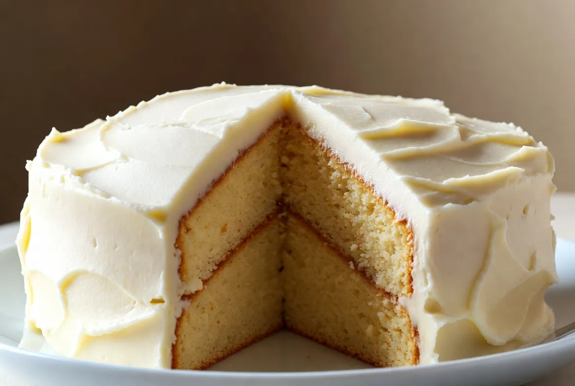 Fluffy Vanilla Cake Recipe (Soft & Moist Homemade Cake)