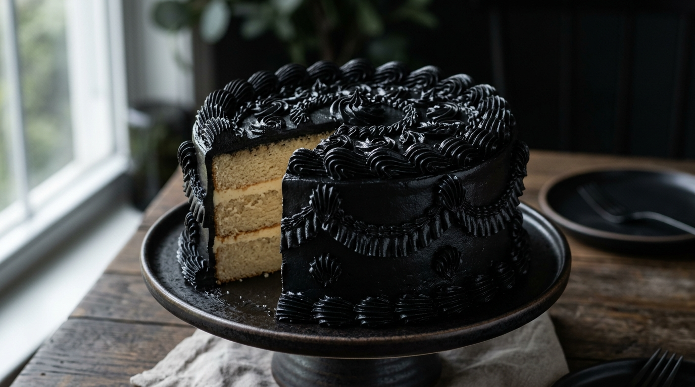 Dark & Dreamy Black Cream Cheese Frosting Recipe
