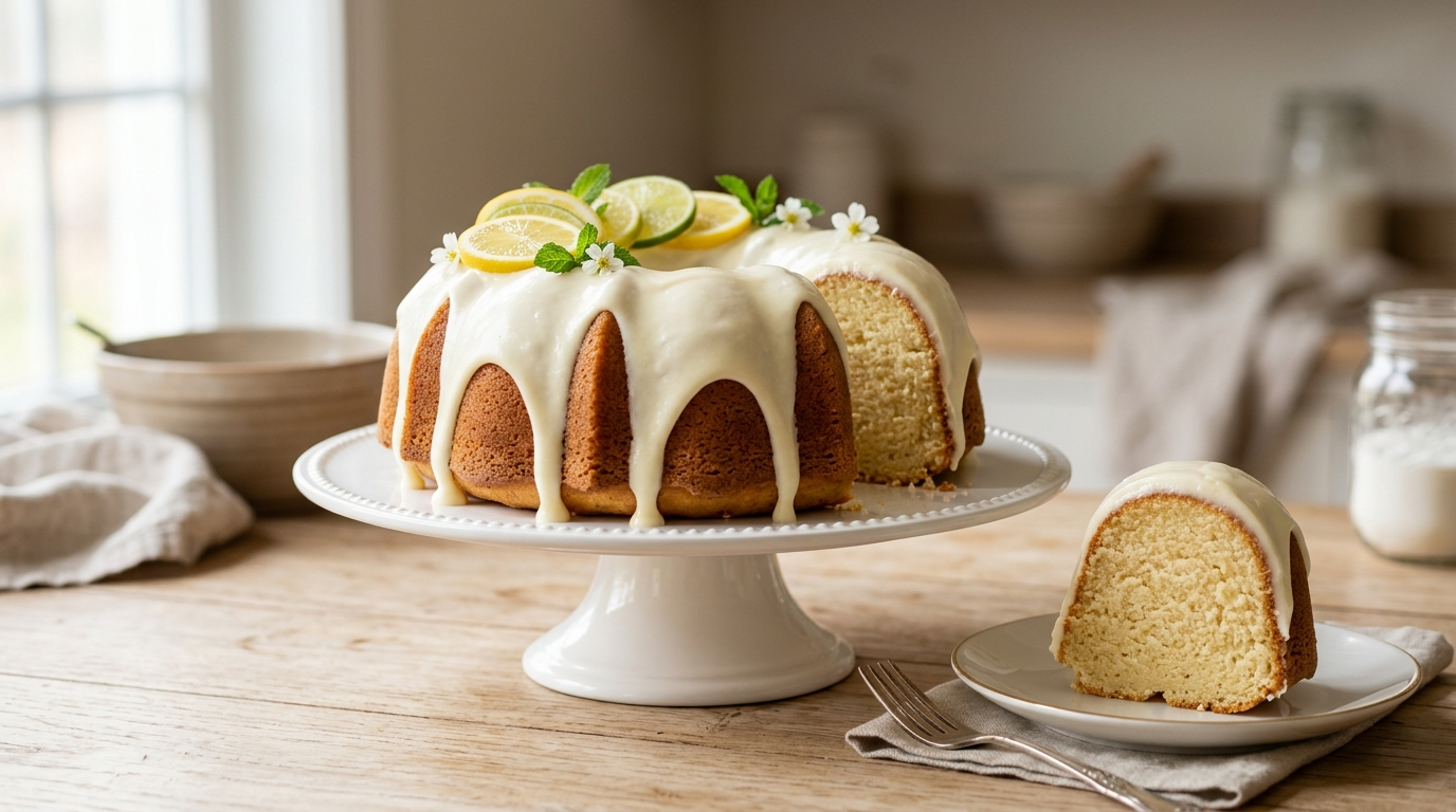 7UP Cake with Cream Cheese Frosting – Soft, Moist & Citrus
