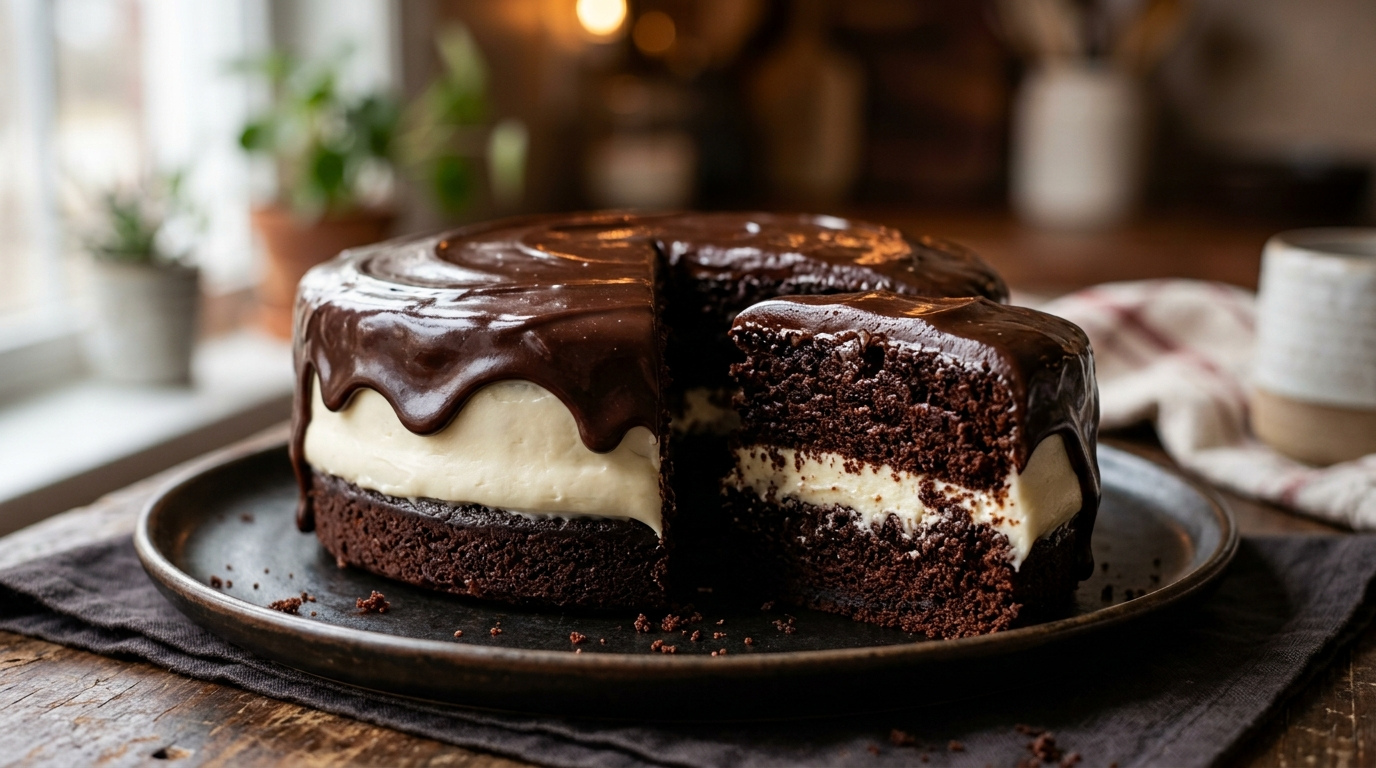 Ding Dong Cake with Cream Cheese Frosting