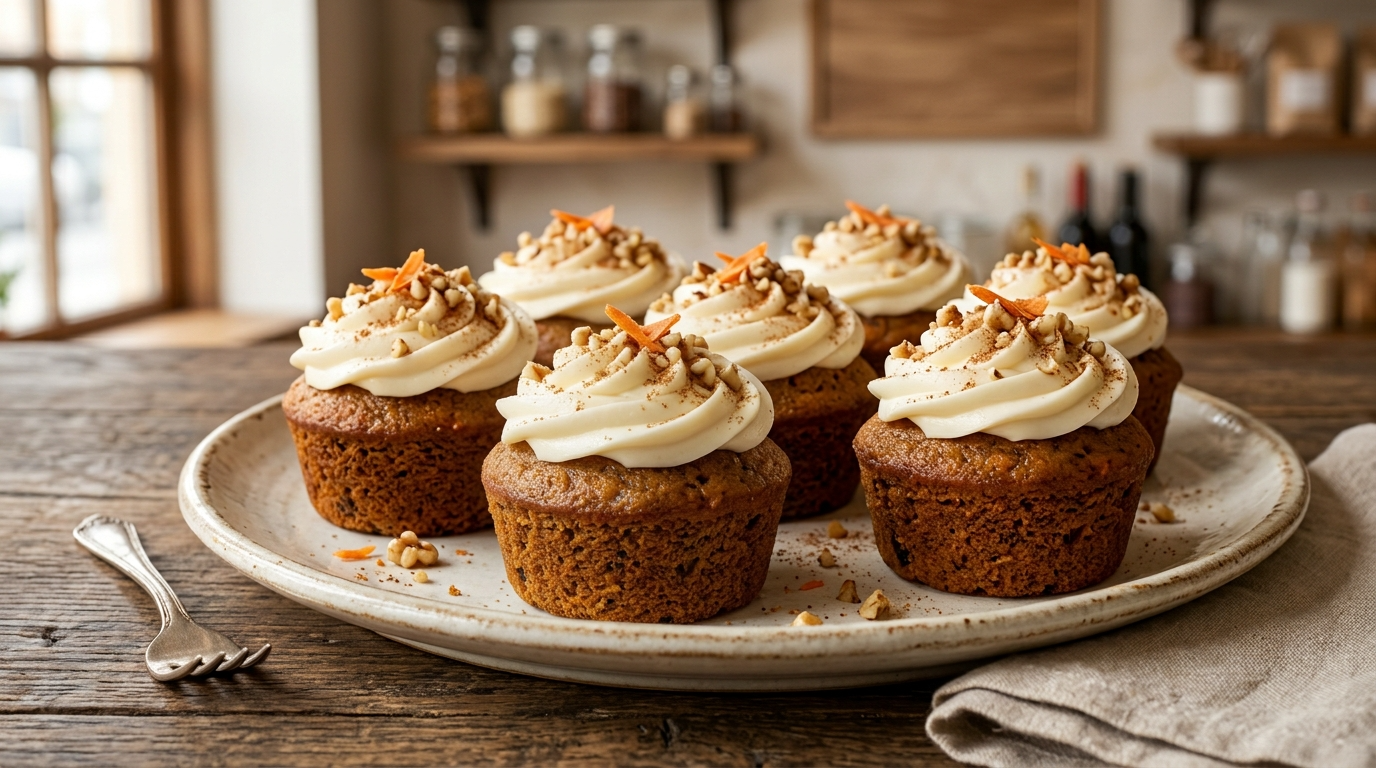 Mini Carrot Cakes with Cream Cheese Frosting