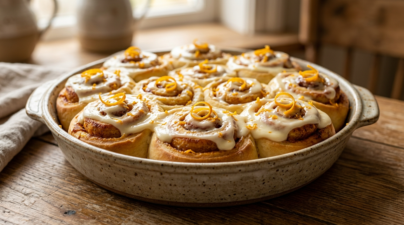 Orange Rolls with Cream Cheese Frosting