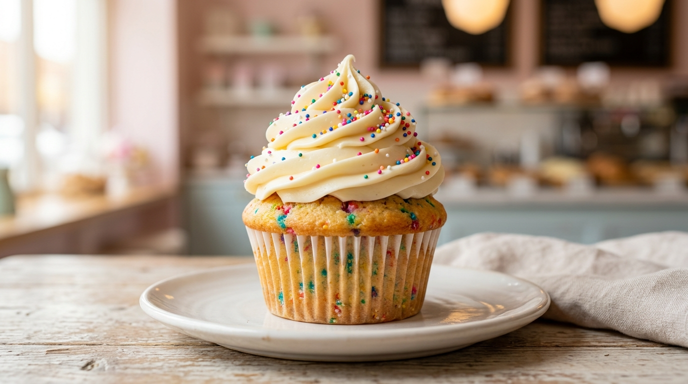 Fluffy Funfetti Cupcakes with Dreamy Cream Cheese Frosting